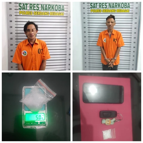 Sat Narkoba Sergai Tangkap 2 Pemuda Bawa Sabu, Pemasok Asal Medan Jadi DPO