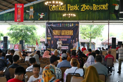 Family Gathering Persatuan Wartawan Indonesia (PWI) Sumut Tahun 2025 di Central Park Zoo & Resort Jalan Jamin Ginting, Pancurbatu, Deliserdang, Kamis (26/6/2025).