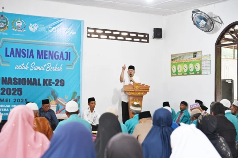 Kepala Dinas Sosial Sumut Asren Nasution menghadiri acara Hari Lanjut Usia Nasional (HALUN) ke-29 tahun, yang berlangsung di UPTD Pelayanan Sosial Lanjut Usia Binjai, Jalan Perintis Kemerdekaan Binjai Kelurahan Cengkeh Turi Kota Binjai,  Sabtu (31/5/2025). 