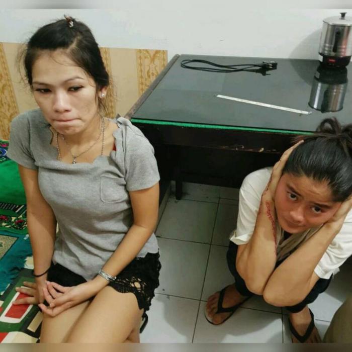 2 dari 8 tersangka yang diamankan Unit Intel Kodim 0208/LKT, Sabtu (14/7).