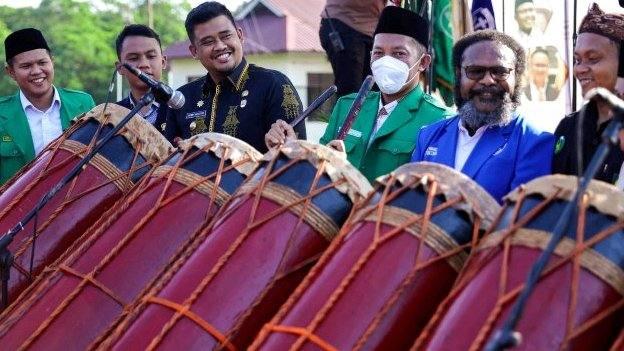Pembukaan Silaturahmi Kebangsaan Pemuda Lintas Agama di Taman Cadika, Medan Johor, Jumat (29/7/2022). 