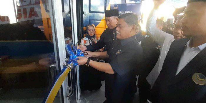 Peresmian Rumah Aspirasi Nasdem, Rabu (6/7) oleh Ketua Dewan Pimpinan Daerah (DPD) Partai Nasdem yang juga Wakil Bupati Deli Serdang H Muhammad A Yusuf Siregar