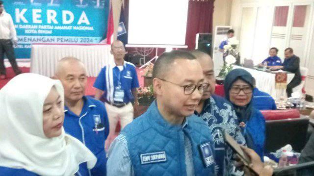 Eddy Soeparno saat menghadiri Rakerda PAN Kota Binjai, yang digelar di Graha Hotel Kardopa Binjai, Kamis (30/6) sore.