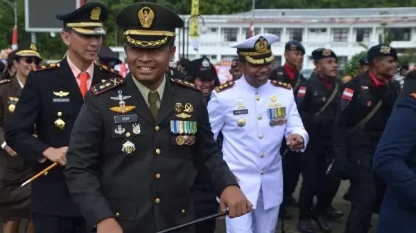 Letkol Inf Dedy Dwi Cahyadi menghadiri Upacara Hari Bhayangkara ke-77&nbsp;