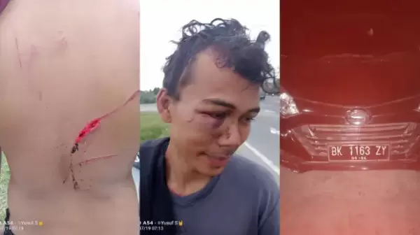 Para korban penganiayaan dan penculikan serta rekaman CCTV dilokasi kejadian dengan mobil yang diduga digunakan oleh para pelaku