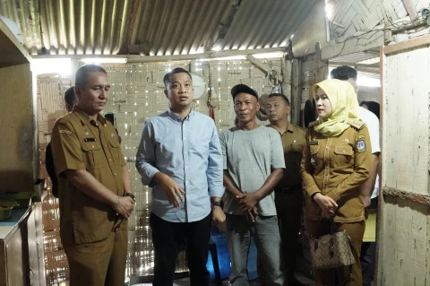 Dr Moettaqien Hasrimi, S.STP, M.Si hadiri acara peletakan batu pertama (Ground Breaking) program rumah tidak layak huni