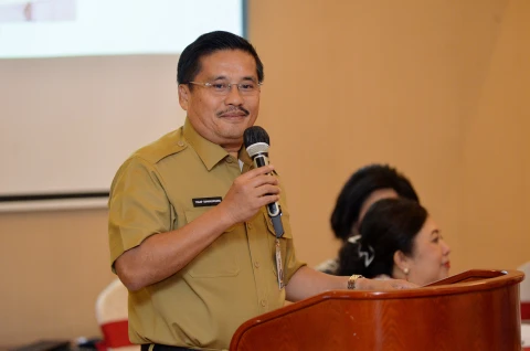 Togap Simangunsong menghadiri syukuran oleh Kontingen Persatuan Wanita Kristen Indonesia (PWKI) di Ruang Jasmine Hotel Adimulia, Jalan Diponegoro Kota Medan, Senin (21/7).