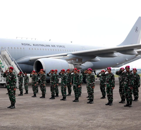 Ketibaan pasukan elit TNI di Tanah Air 