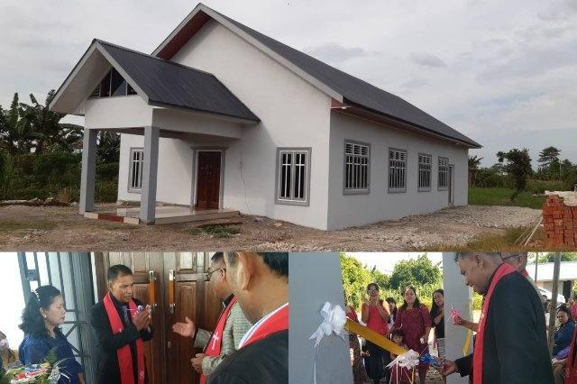 Peresmian gedung baru GPI Apostolos di Jalan Serbaguna Ujung Desa Helvetia Kecamatan Labuhan Deli, Sumut