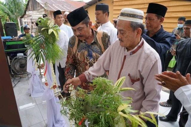 Peresmian gedung Rumah Qur'an As'Syaf'ah di Jl. Prof. Dr. Hamka, Kampung Bicara, Kelurahan Durian, Kec.bajenis, Sabtu (20/8/2022).