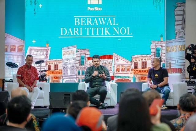 Bobby Nasution saat menghadiri Bazar UMKM Sekaligus Mengenalkan Pos Bloc Kepada Masyarakat di Kantor Pos Medan, Rabu (17/8/2022).