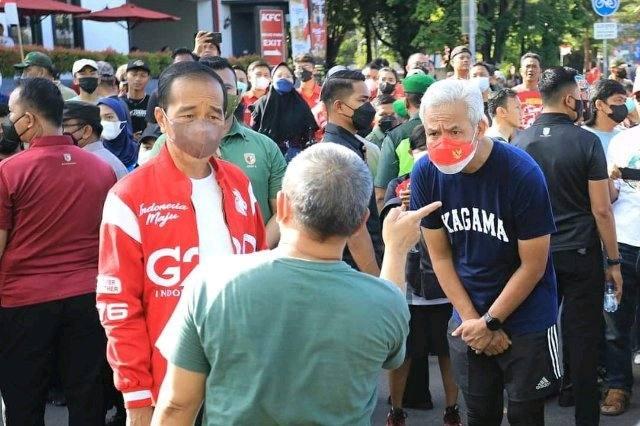Presiden Jokowi dan Gubernur Jateng Ganjar Pranowo, Minggu (7/8)