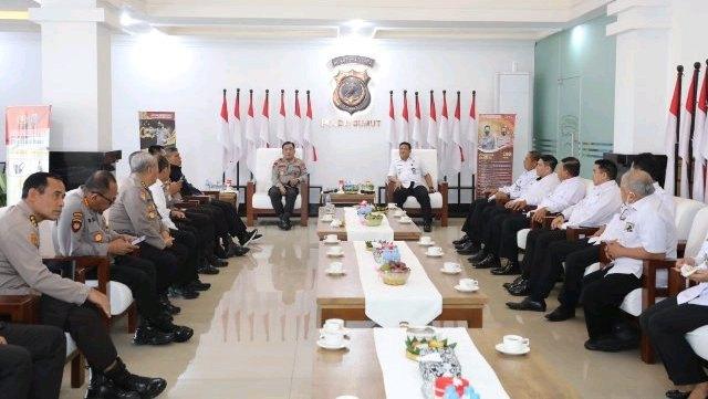 Kapolda Sumut menerima kunjungan Sekjen Wantanas