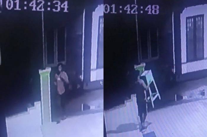 Pelaku Pencurian kotak infak di mesjid An-Nur 