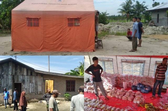 Posko I Desa Sei Bamban Posko bantuan bencana alam angin puting beliung