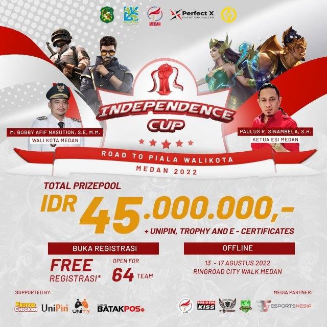 Flyer Independence Cup Esports Turnamen Spesial Hari Kemerdekaan RI Ke 77