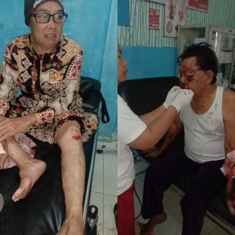 Korban saat mendapatkan pelayanan kesehatan dari rumah sakit di Pandan, Kamis (4/8)