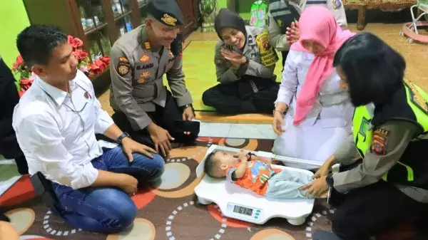 Polres Labuhanbatu Peduli Anak Pengidap Stunting