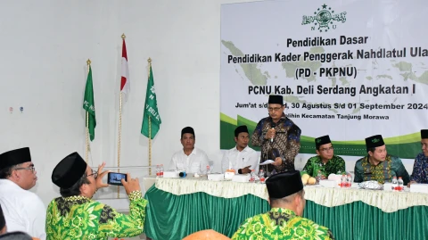 Pembukaan Pendidikan Dasar dan Pendidikan Karakter Penggerak Nahdlatul Ulama (PD-PKKPNU) Angkatan 1 PCNU Deli Serdang