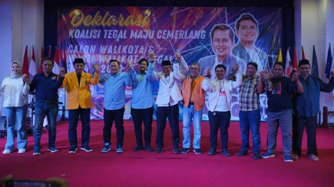 Deklarasi Faruq-Ashim sebagai bakal calon Wali Kota dan Wakil Wali Kota Tegal oleh Koalisi Tegal Maju Cemerlang (KTMC).