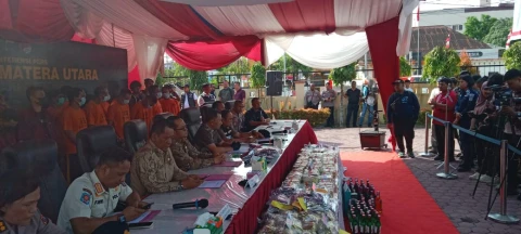Polda Sumut Ungkap 603 Kasus Narkoba Sepanjang 2025, 829 Tersangka Ditangkap