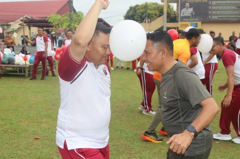 Kapolres Labuhanbatu dan Kasdim 0209/LB Ikuti Lomba sambut HUT ke-80 RI.