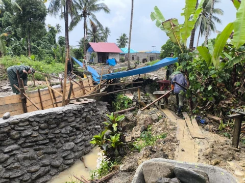 Pembangunan Reol/Drainase Desa Wainono TMMD 125 Kodim 1506/Namlea  