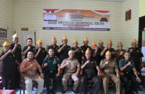 Peserta Peringatan Hari Veteran Nasional ke-76 di Kota Binjai