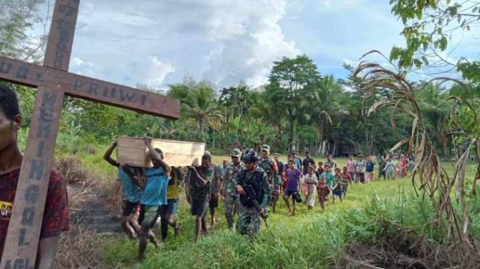 Keikutsertaan Satgas dalam membantu proses pemakaman warga binaan di Batom