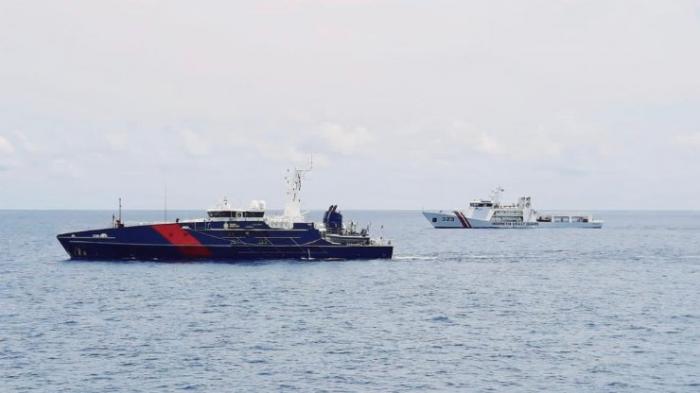 Patroli bersama dalam melindungi masing-masing wilayahnya di perbatasan Indonesia Australia, Selasa (27/9/2022).