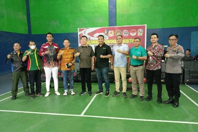 Pembukaan Pertandingan Taekwondo Ekhibition HWD Cup 2022 yang dilaksanakan, Minggu (4/9/2022) di GOR Pelindo I Belawan