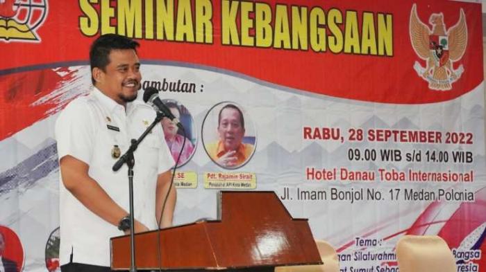 Bobby Nasution di Hotel Danau Toba Internasional Medan, Rabu (28/9/2022).