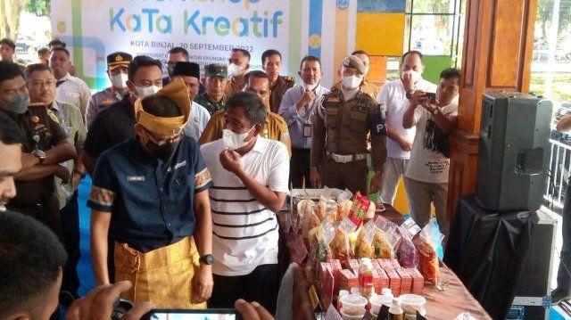 Sandiaga Uno di kota Binjai, Selasa (20/9)