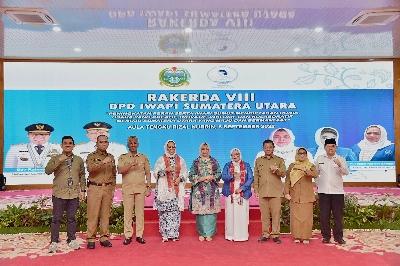 Rapat Kerja Daerah VIII Dewan Pimpinan Daerah (DPD) Ikatan Wanita Pengusaha Indonesia (IWAPI) Sumut di Medan, Selasa (6/9/2022).