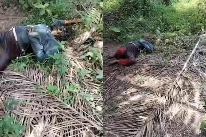 Jenazah saat ditemukan warga sekitar 