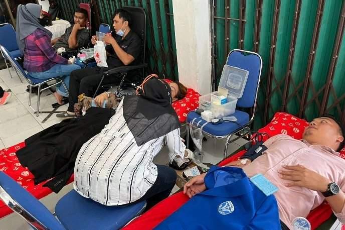 Pelaksanaan donor darah GAMKI Sumut 
