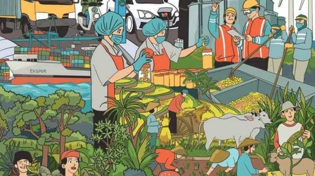 Ilustrasi kekayaan alam di media sosial @jokowi