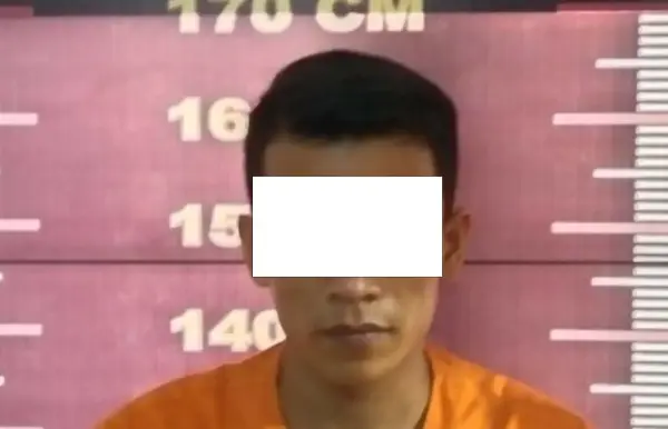 Pelaku saat diamankan 