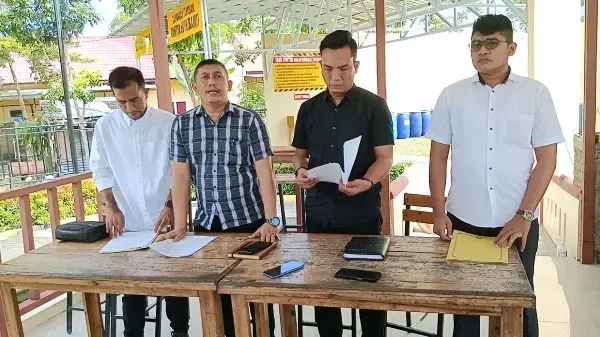 Press release kasus OTT Ketua MKKS Sergai di Mapolres Sergai terkait peningkatan status penyelidikan ke penyidikan oleh Unit III Tipidkor Polres Sergai