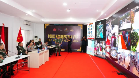 Posko Kogabpadpam VVIP yang berada di kawasan ITDC Nusa Dua, Bali. 