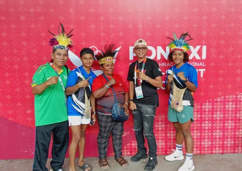 Petinju Tim Papua Barat di Venue Tinju PON XXI Aceh-Sumut