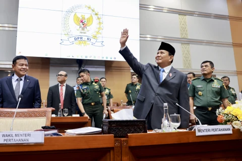 Prabowo Subianto di Komisi I DPR RI