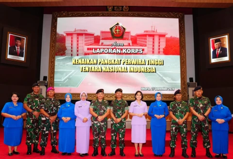 Laporan Korps kenaikan pangkat 36 Perwira Tinggi (Pati) TNI