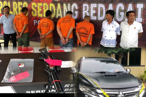 Polres Sergai Ringkus Sindikat Penganiayaan, Senjata Ilegal dan Narkotika