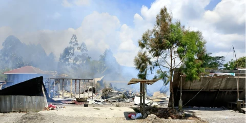 Dampak kerusuhan yang terjadi pada 16 September 2025 di Kampung Elelim