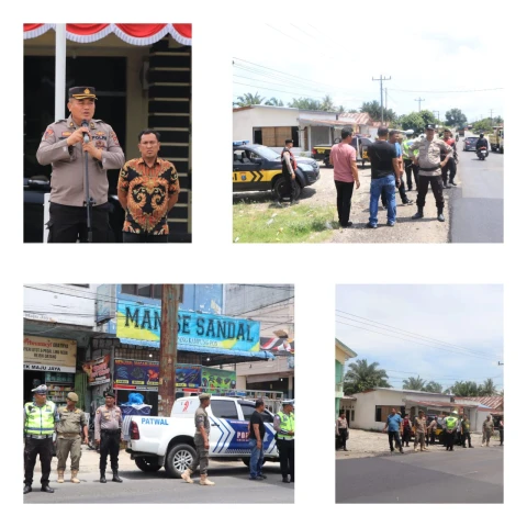 Polres Sergai Gelar Patroli Besar-besaran Antisipasi Massa Unras dari Tebing Tinggi