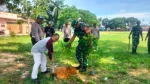 Sambut HUT ke-80 TNI, Koramil 09/NL Tanam Pohon Mahoni dan Trembesi di Wilayah Teritorial 