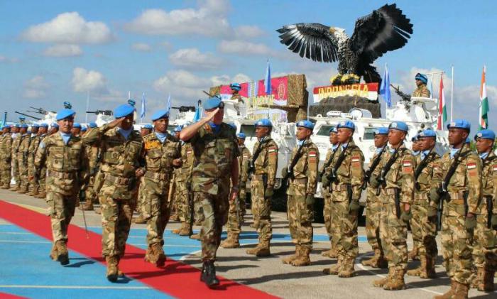 Penganugerahan dan penyamatan UN Medal dipimpin langsung oleh UNIFIL&nbsp;Head of Mission and Force Commander&nbsp;Major General Michael Beary