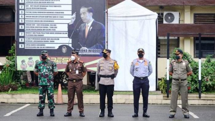 Apel pelaksanaan Operasi Zebra Toba di Mako Polrestabes Medan, Senin (3/10)