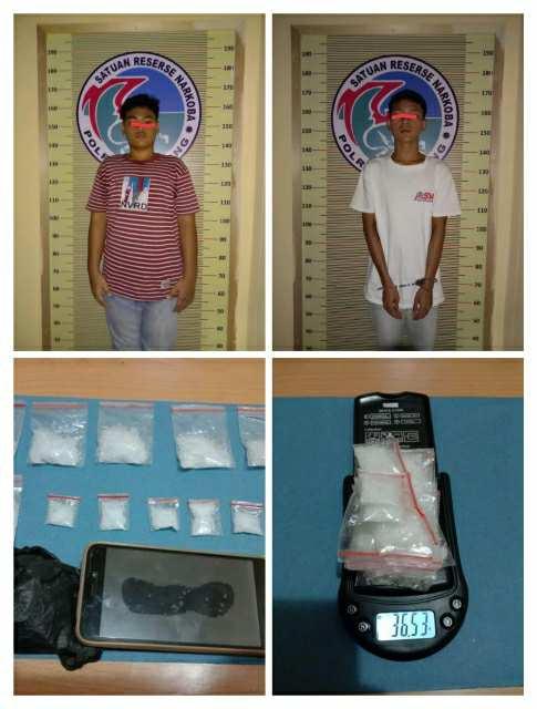 Pelaku dan barang bukti saat diamankan 